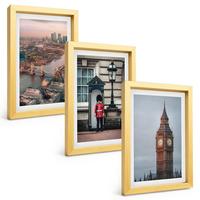 BILDER SET 3er Set - 20x30 cm Goldrahmen - London Bridge Guardian Big Ben - Goldfarben, Kunststoff (20/30cm) - TULUP