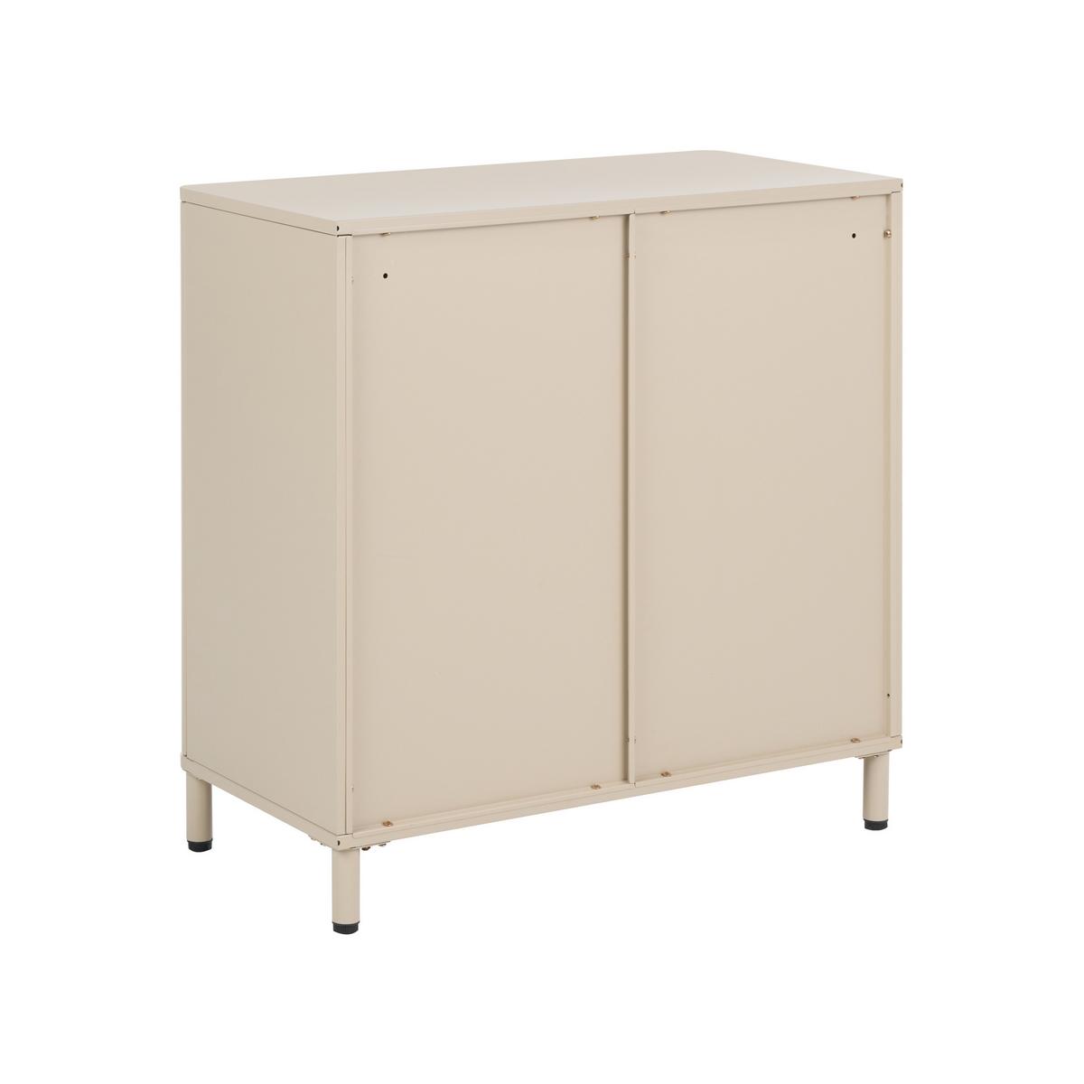 SIDEBOARD mit 2 Türen Metall Beige Ombura - Beige, Metall (80/80/40cm) - Beliani