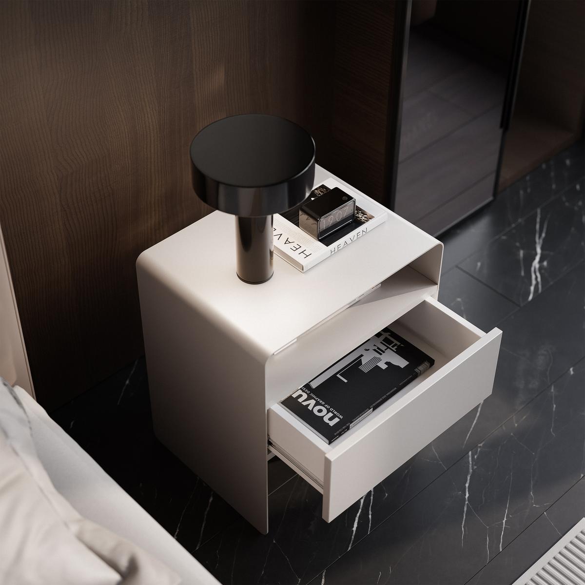 NACHTSCHRANK BOHO mit Schublade, 45/35/50 cm, Kaschmir - Kaschmir, Metall (45/50/35cm) - Idohome