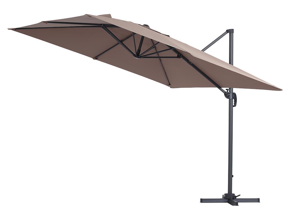 SONNENSCHIRM sun 3 Braun - Braun, Metall (300/300cm) - Habitat Garten