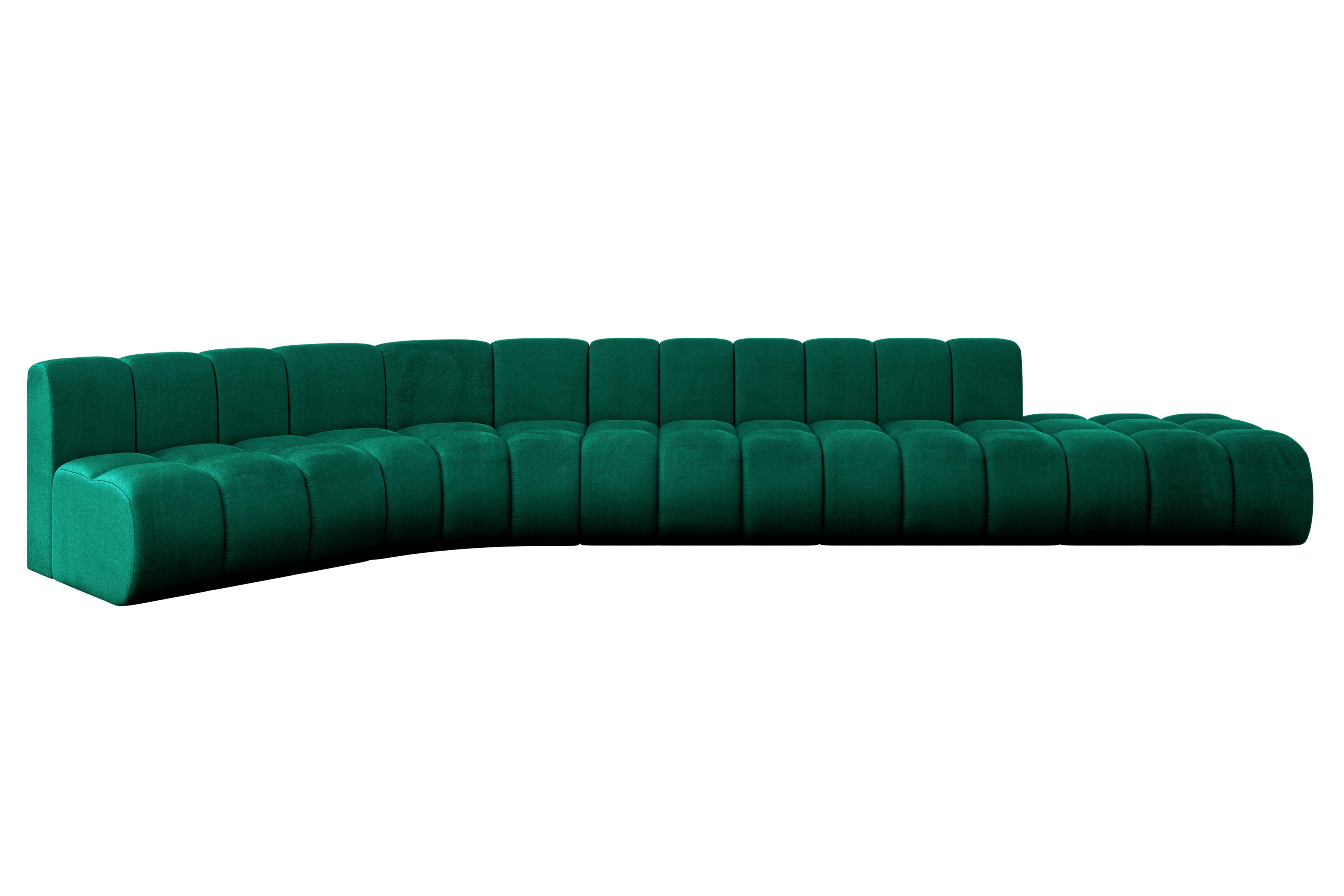 ECKSOFA modulares Sofa Brilo-L2 - 471x174x70 cm Grün - Dunkelgrün, Holzwerkstoff/Textil (471/174cm) - ALTDECOR
