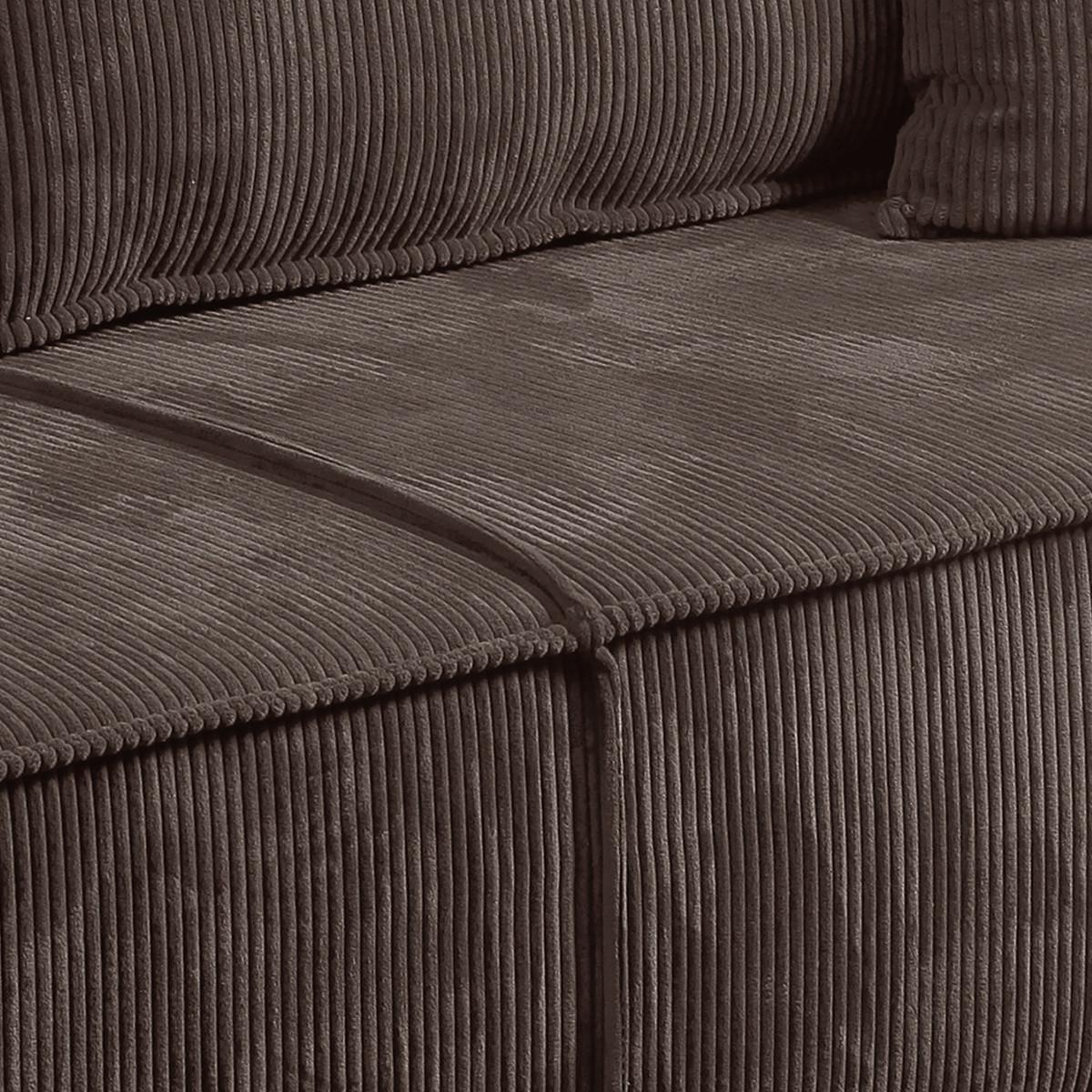 SOFA Isaac 4 Sitzplätze Braun - Braun, Holzwerkstoff (255/85/105cm) - Petits-meubles