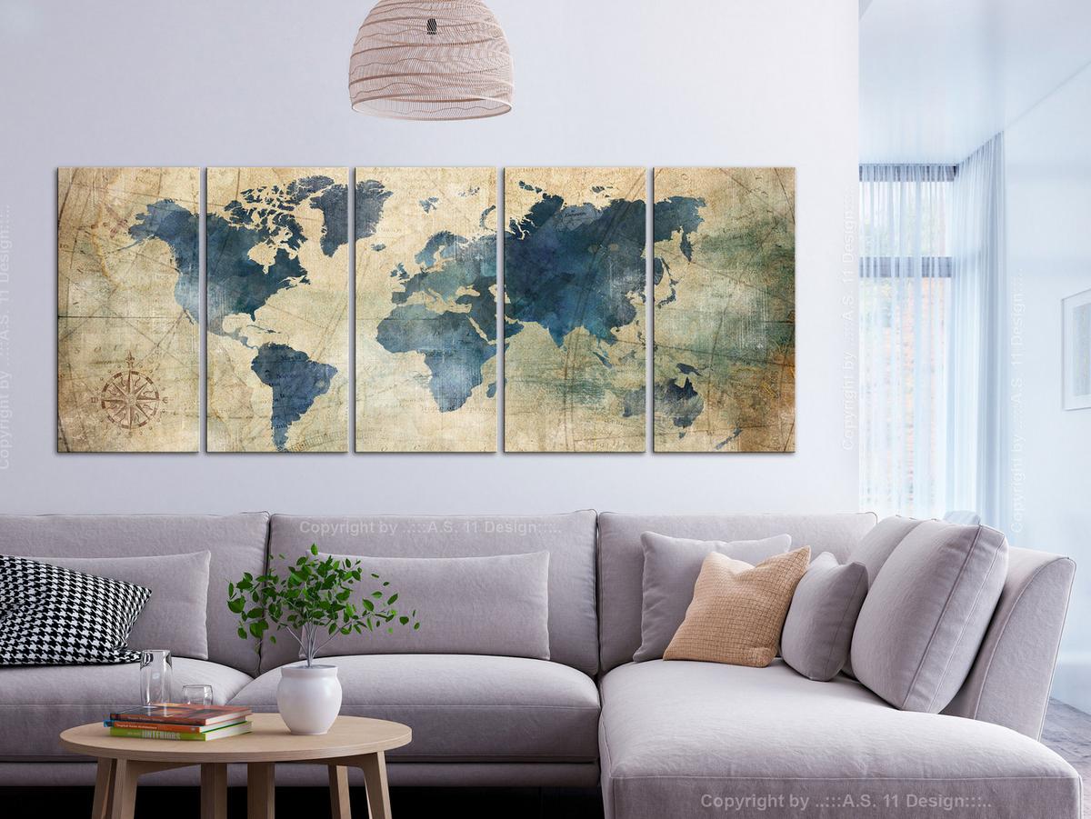 KUNSTDRUCK Braun 200/80 cm - Braun/Grün, Textil (200/80cm) - KUNSTLOFT