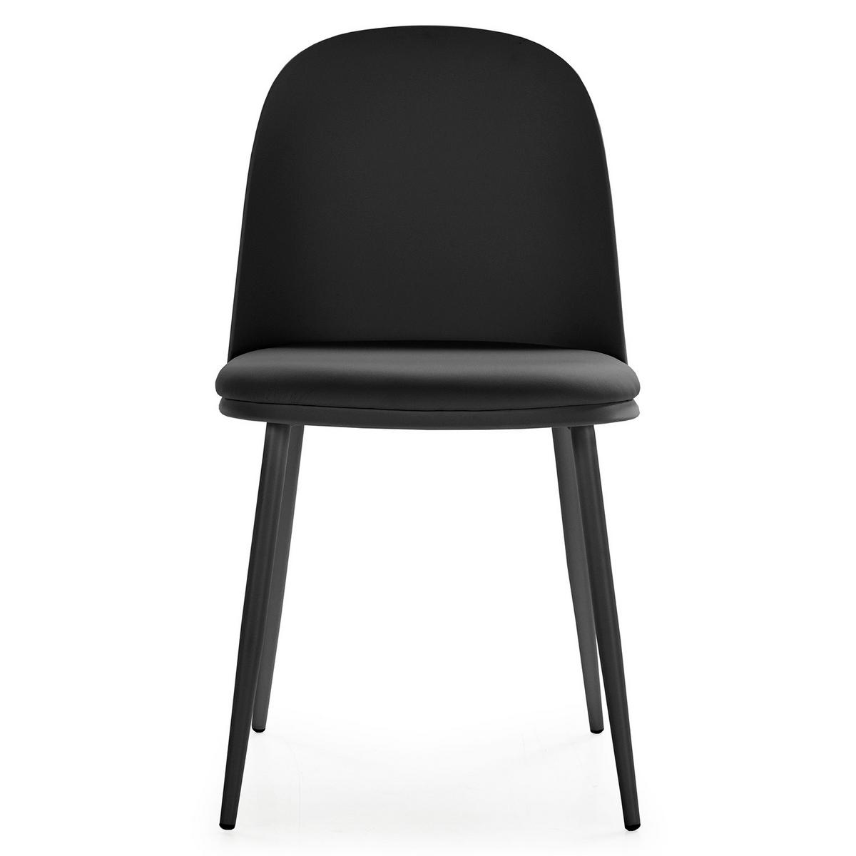 STUHL 4er-Set Kana schwarz - Schwarz, Kunststoff/Metall (45/83/51cm) - VS Venta-stock