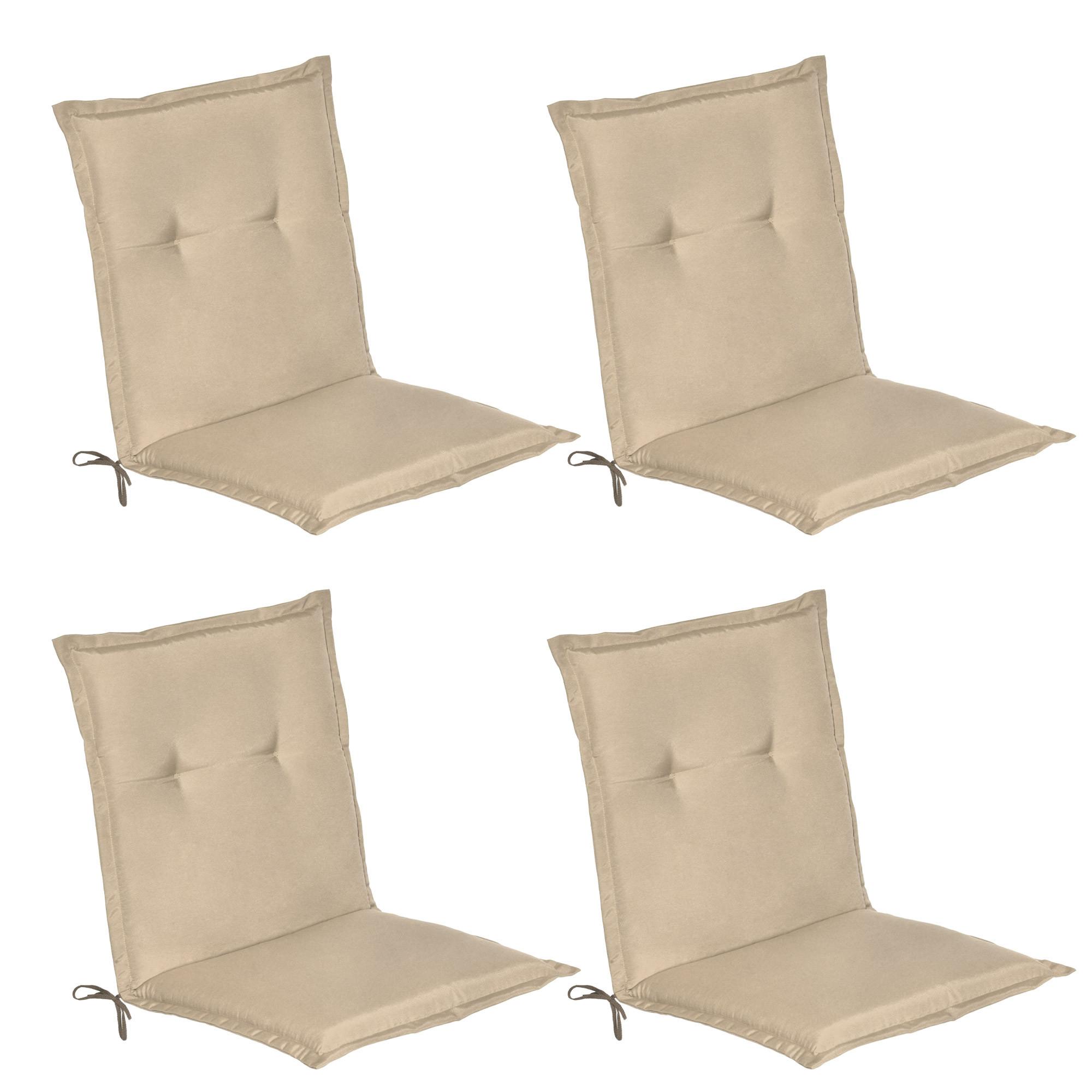 NIEDERLEHNERAUFLAGE Loft NL 100/50/6cm Natur 4tlg - Naturfarben, Textil (50/6/100cm) - Beautissu 