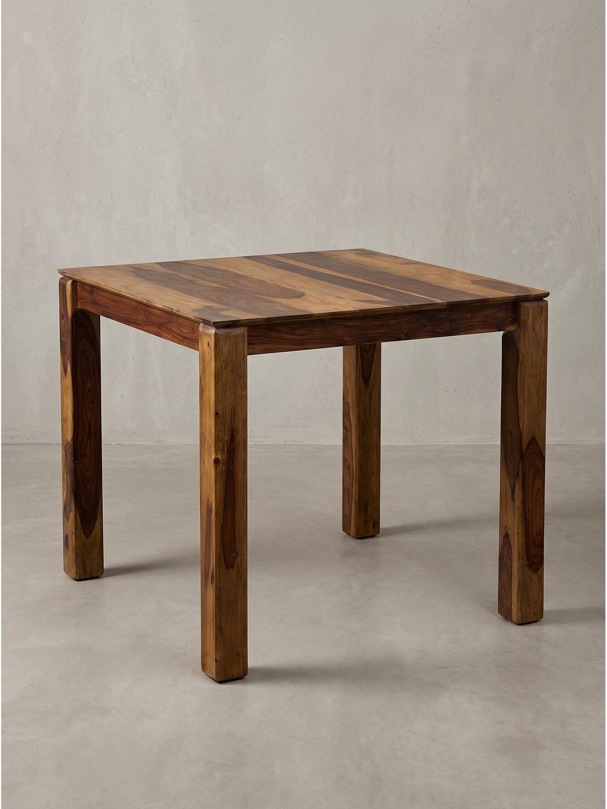 ESSTISCH CHARENTE, Dunkles Massivholz, 80 x 80 x 75 cm - Braun, Holz (80/80/75cm) - KADIMA DESIGN
