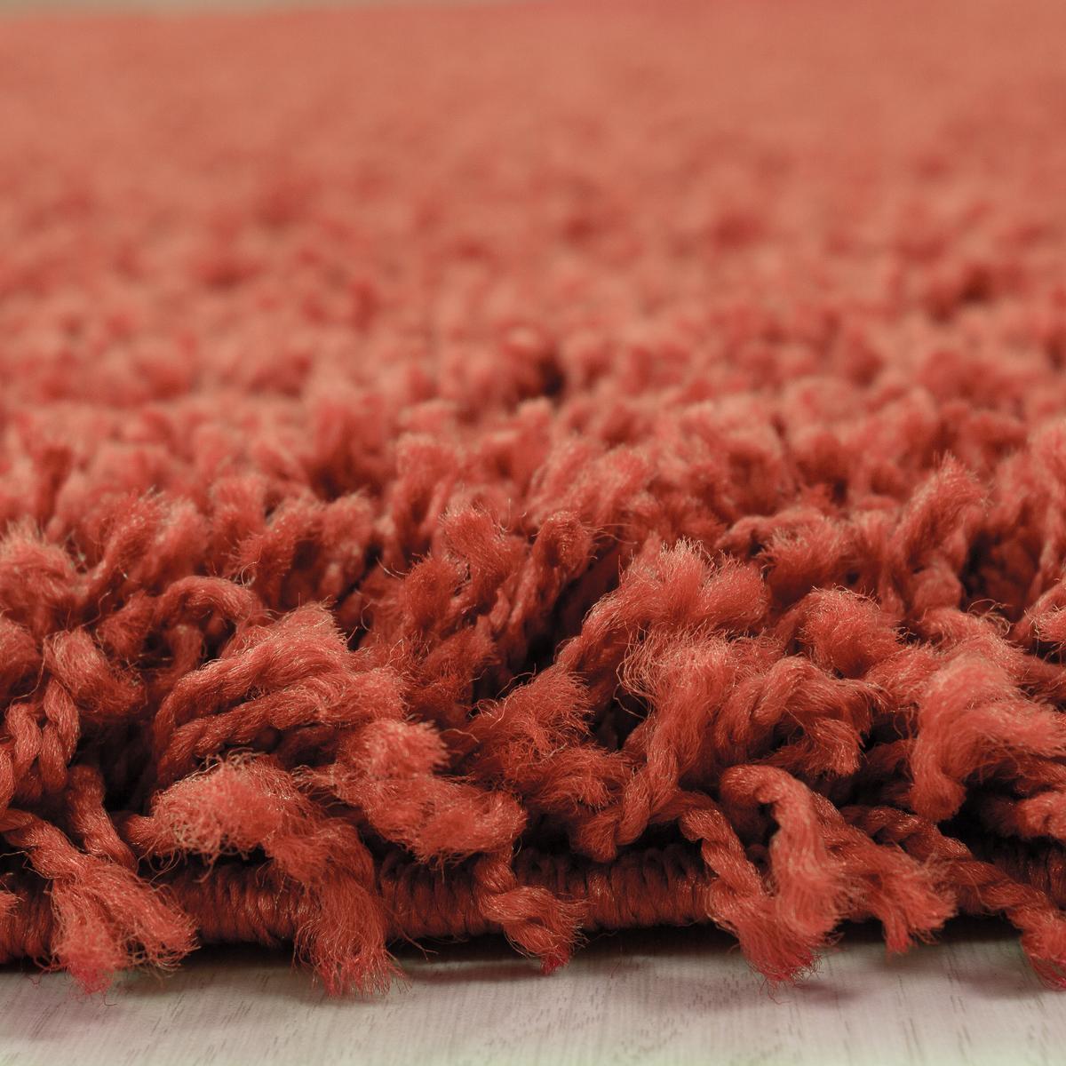HOCHFLORTEPPICH RHEIN, einfarbig, aus Polypropylen, Terrakotta, 120 x 170 cm - Orange, Textil (170/120cm) - KADIMA DESIGN