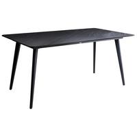 GARTENTISCH 160/90 cm Stein Schwarzer Marmor Rodallo - Schwarz, Stein (160/90/75cm) - Beliani