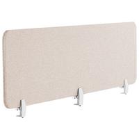 SCHREIBTISCHTRENNWAND 180 x 40 cm Beige Wally - Beige, Textil (180/40/2cm) - Beliani