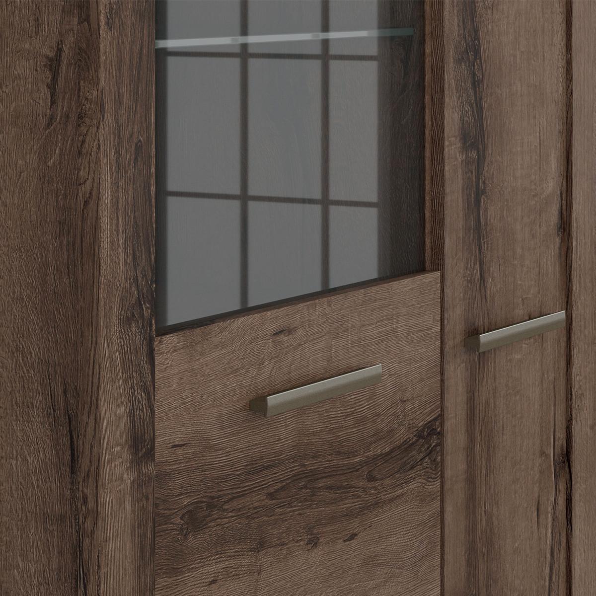 GESCHIRRSCHRANK Adam Dunkles Holz - Braun, Holzwerkstoff (100/148/39cm) - Petits-meubles