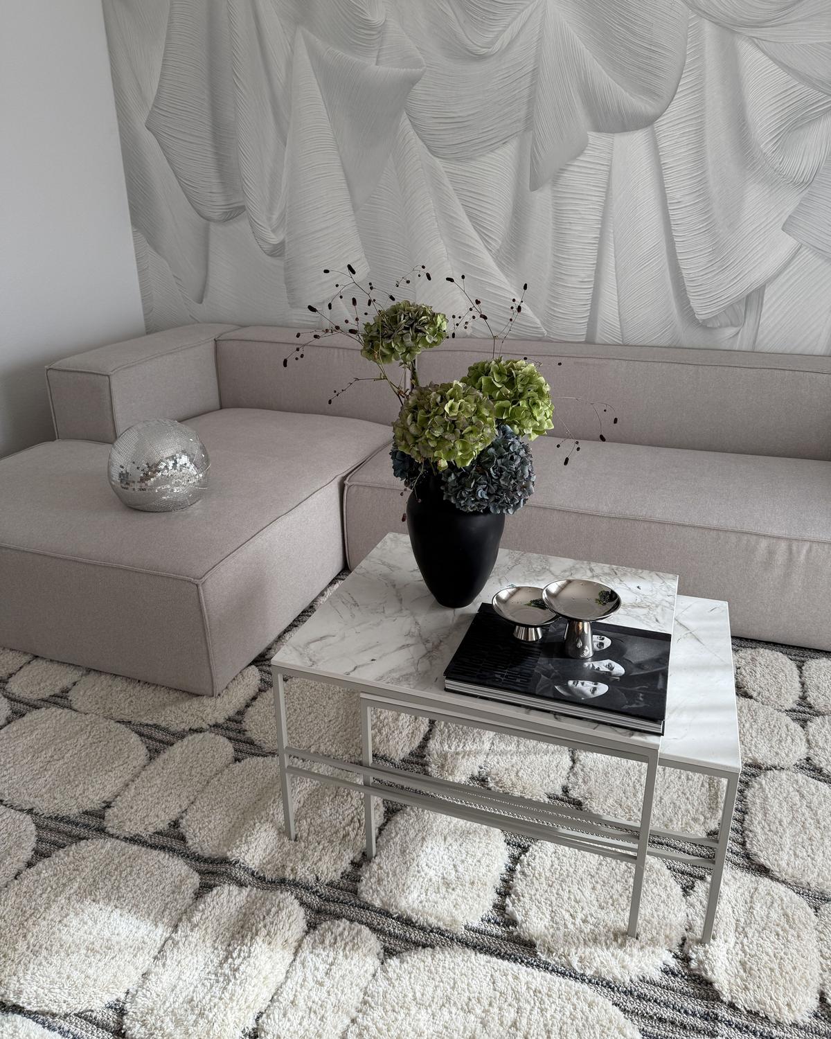 3-SITZER-ECKSOFA hellbeige linksseitig Vernon - Beige, Textil (330/178cm) - Beliani