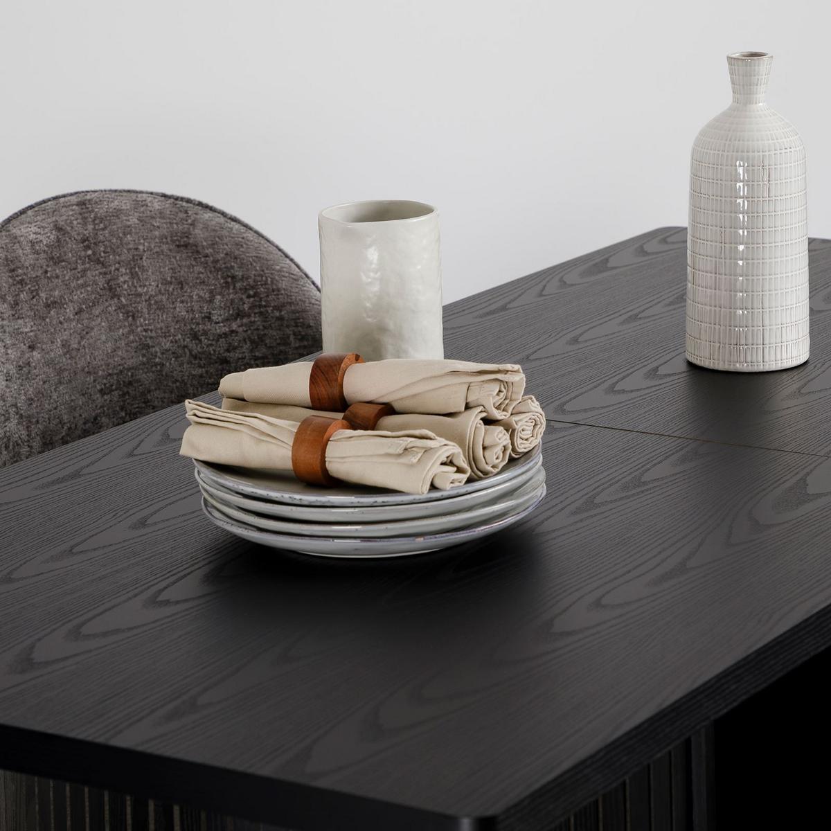 ESSZIMMERSET GUARDA - Schwarz, Holzwerkstoff/Metall (160/75/75cm) - IDIMEX
