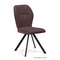 ESSZIMMERSTUHL drehbar (8er-Set) Diana 51x92x60 Schwarz/Braun - Schwarz/Braun, Kunststoff (60/92/51cm) - 58aufmkessel