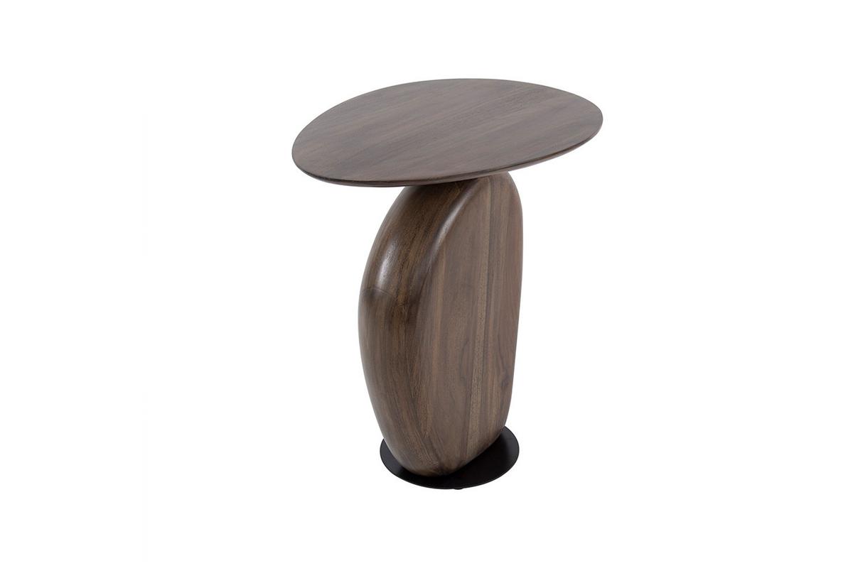 BEISTELLTISCH MINOTA Braun Akazie - Braun, Akazienholz/Holz (36/45/50cm) - KAWOLA