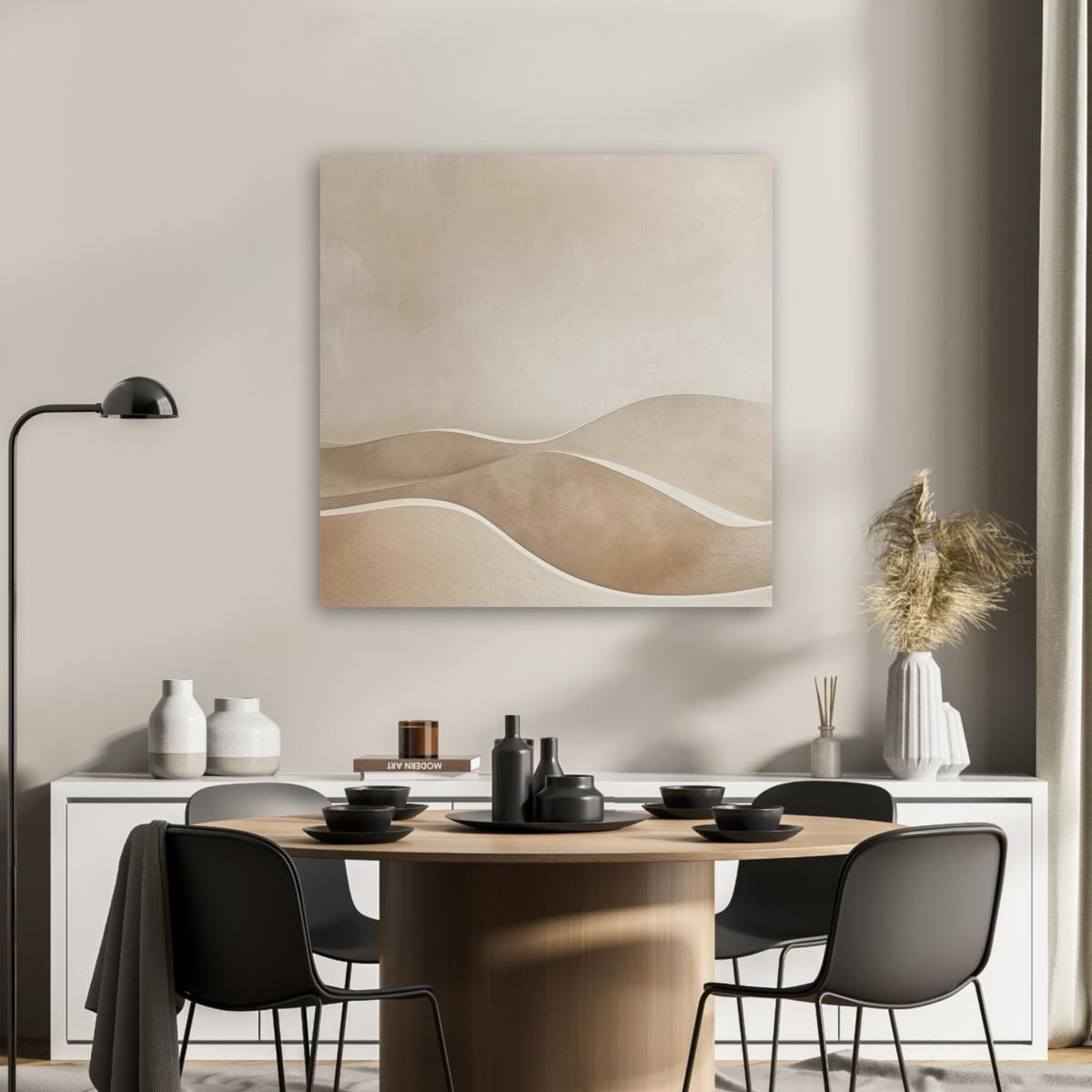 AKUSTIKBILD Beige - Natur - Abstrakt - Modern Akustikpaneele 80x80 cm - Beige, Kunststoff (80/80/0.9cm) - MuchoWow