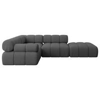 ECKSOFA modulares Sofa Felto-L1 - 285x190x70 cm Grau Bouclé - Grau, Holzwerkstoff/Textil (285/190cm) - ALTDECOR