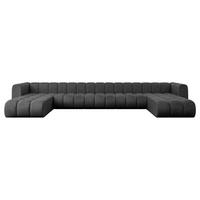WOHNLANDSCHAFT modulares Sofa Joren-U3 - 501x177x70 cm Schwarz - Schwarz, Holzwerkstoff/Textil (501/70/177cm) - ALTDECOR