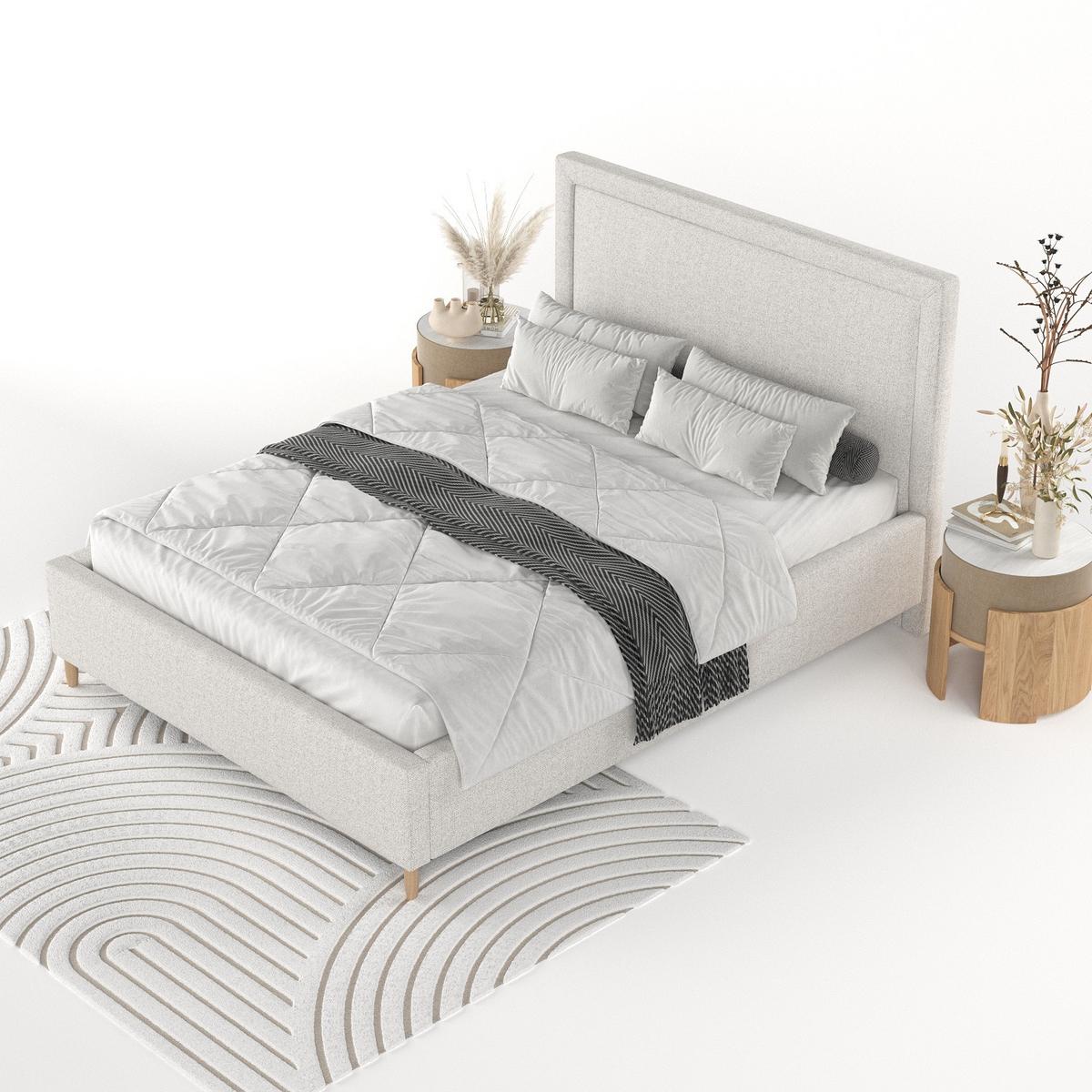 POLSTERBETT Vega 180/200 cm Hellbeige im Riva Stoff - Beige/Naturfarben, Holz/Holzwerkstoff (180/200cm) - AltaBeds
