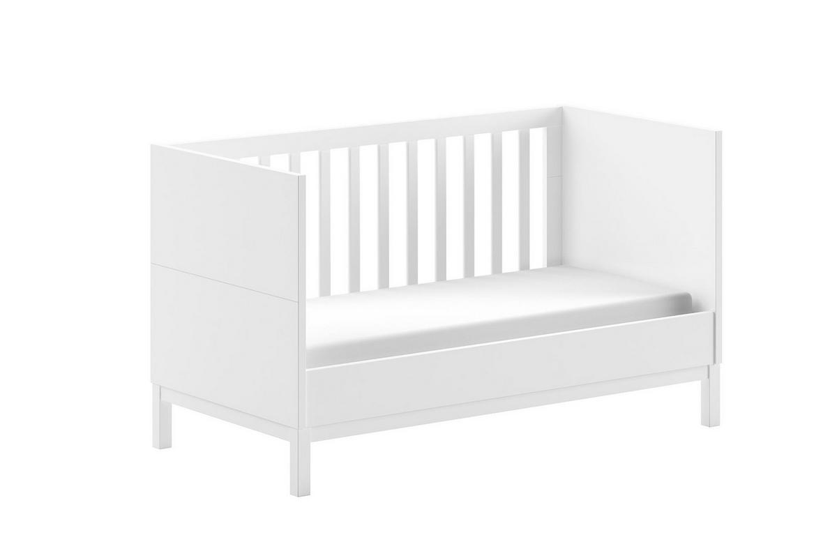 BABYBETT Keely 70x140 Kiefer MDF weiß höhenverstellbar - Weiß, Holz (70/140cm) - 58aufmkessel