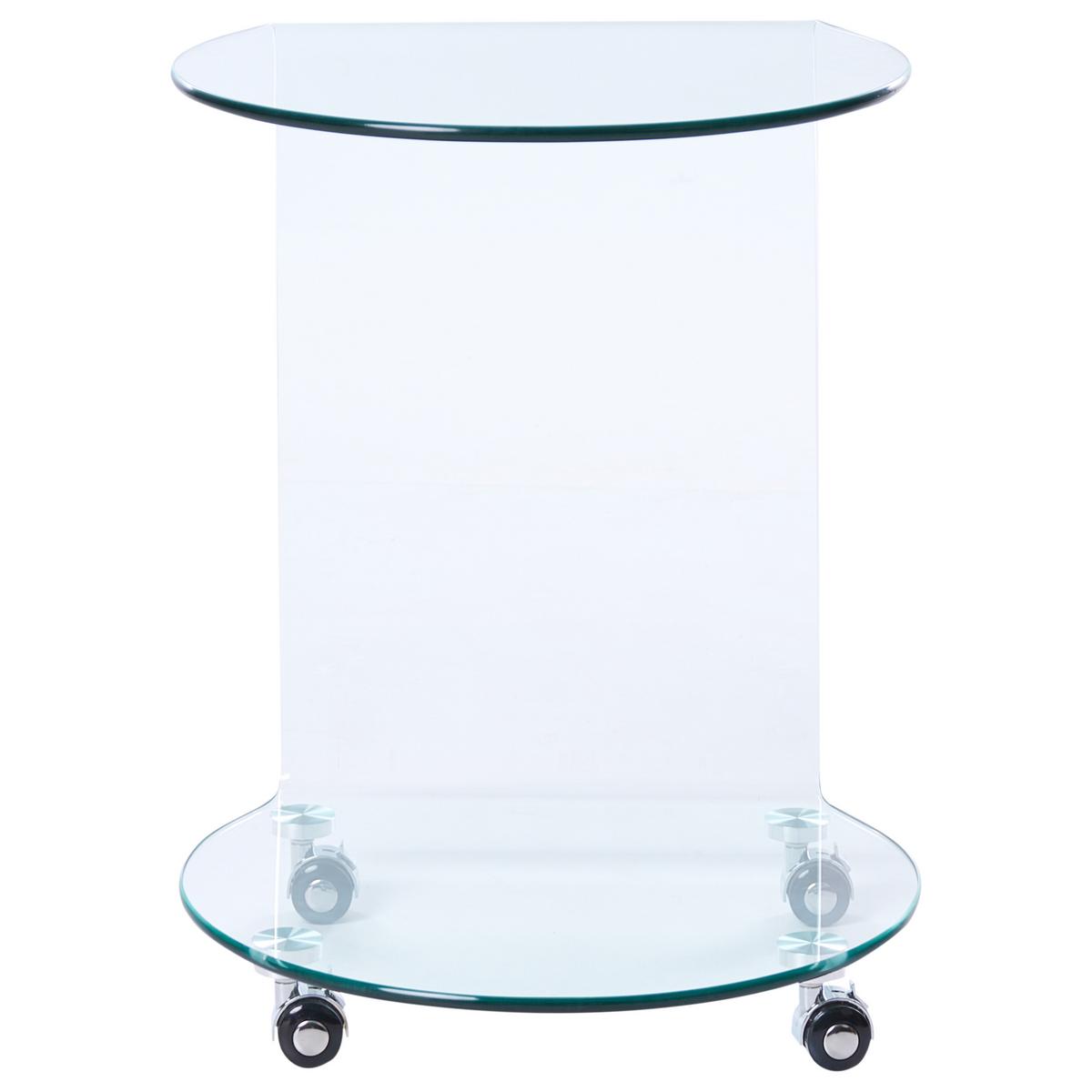 BEISTELLTISCH Transparent Minto - Transparent, Glas (35/45/56cm) - Beliani