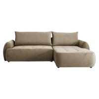 ECKSCHLAFSOFA Bueno II, Seite: Rechts - Beige/Schwarz, Holz/Textil (185/280cm) - MIRJAN24