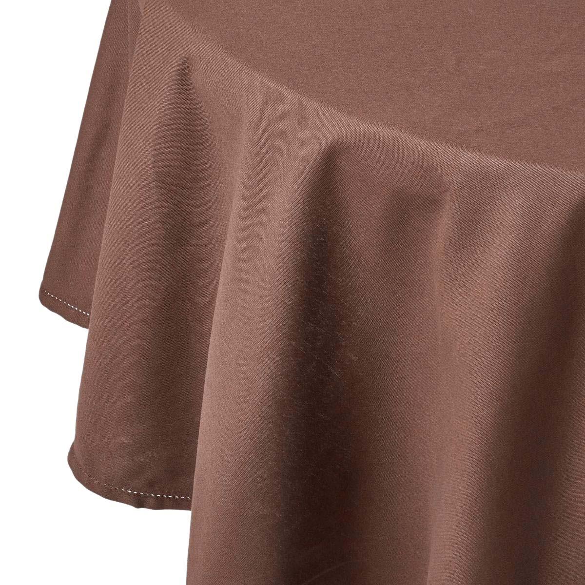 TISCHDECKE braun rund 178 cm, 100% Baumwolle - Braun, Textil (178/178cm) - Homescapes