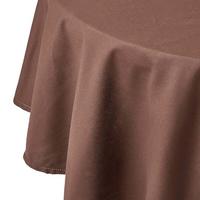 TISCHDECKE braun rund 178 cm, 100% Baumwolle - Braun, Textil (178/178cm) - Homescapes