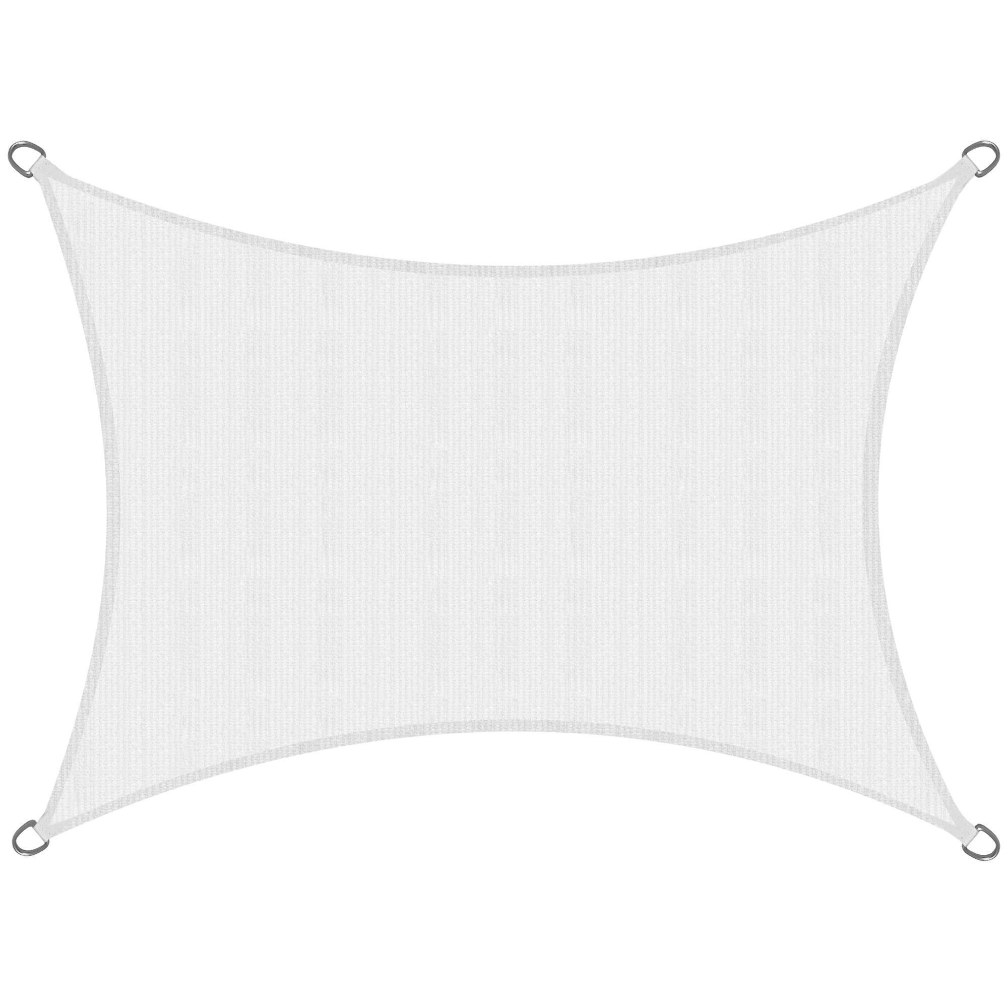 SONNENSEGEL SolVision HS9 300/400 cm rechteckig Weiß HDPE - Weiß, Kunststoff (400/300cm) - Sol Royal