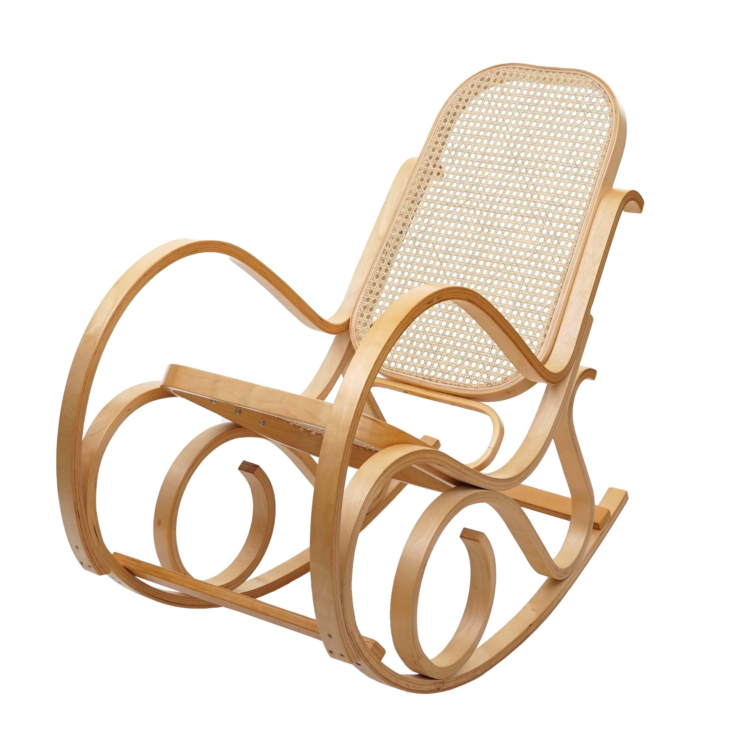 SCHAUKELSTUHL Eiche Dekor - Eichefarben/Beige, Holz (55/90/96cm) - MCW