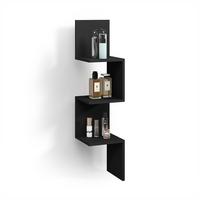 ECKREGAL Vesuvio Schwarz 28 x 116.4 cm - Schwarz, Holzwerkstoff (28/116.4/28cm) - Livinity®