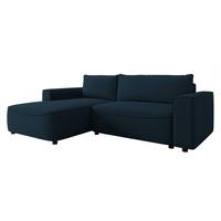 ECKSOFA Beliza, Seite: Links - Schwarz/Dunkelblau, Holz/Kunststoff (255/175cm) - MIRJAN24