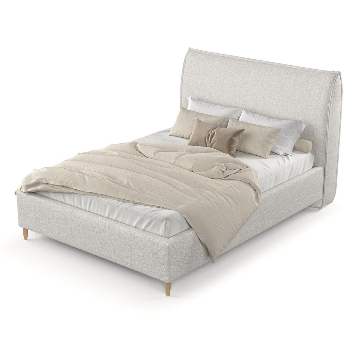 POLSTERBETT Mira 120/200 cm Hellbeige im Riva Stoff - Beige/Naturfarben, Holz/Holzwerkstoff (120/200cm) - AltaBeds