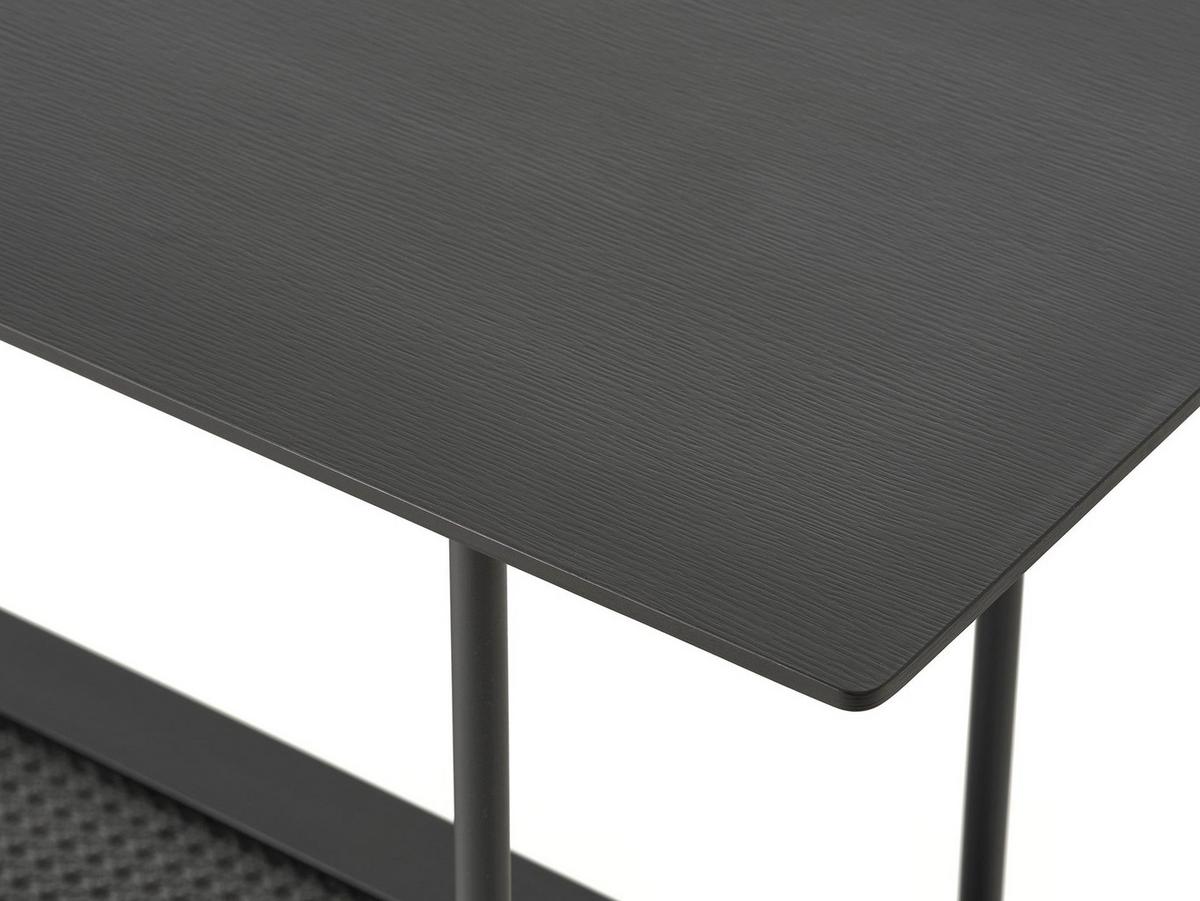 SCHMINKTISCH Mogest 100 cm - Dunkelbraun/Schwarz, Holzwerkstoff/Metall (100/75/37cm) - Selsey