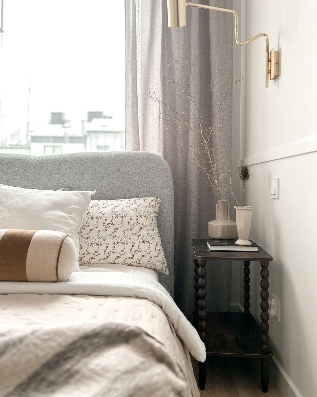 BETT mit Stauraum 140/200 cm Hellgrau Blagnac - Hellgrau/Braun, Textil (140/200cm) - Beliani