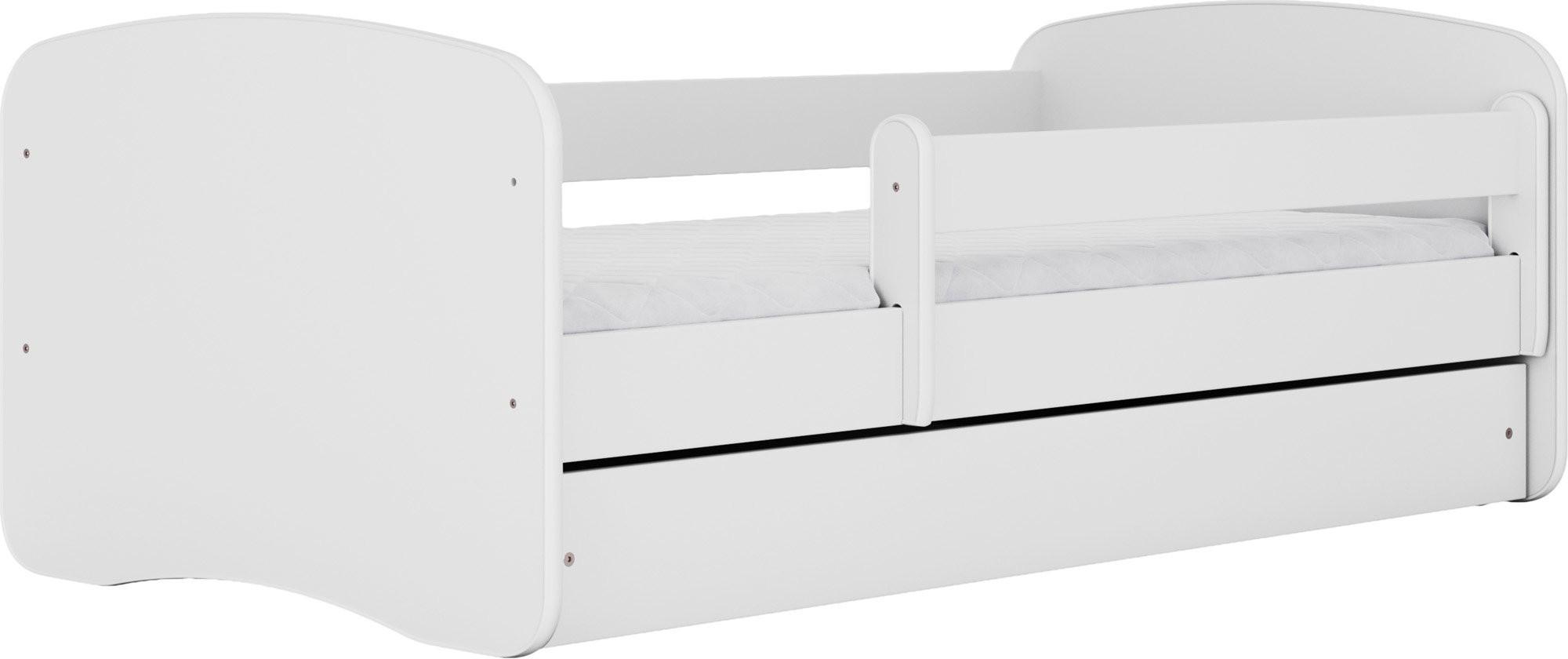 KINDERBETT Emily mit Schublade und Matratze, Weiß 70x140 cm - Weiß, Holzwerkstoff (140/70cm) - WFL GROUP