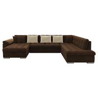 WOHNLANDSCHAFT Niko Bis, Seite: Links - Braun, Holz/Textil (348/76/205cm) - MIRJAN24
