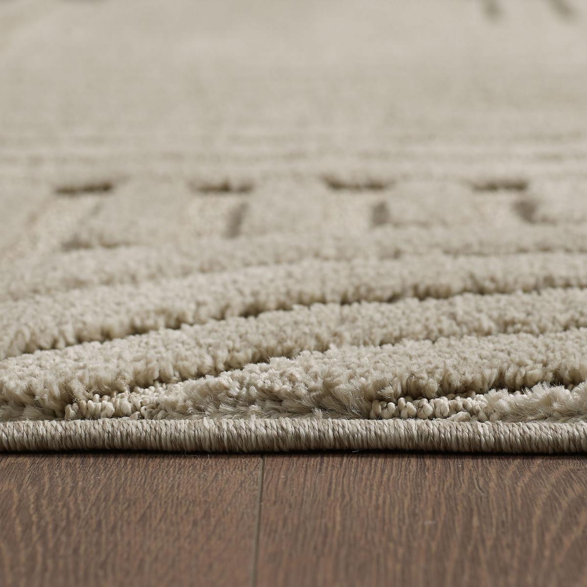 HOCHFLORTEPPICH RIGI, im Skandi-Boho-Stil, Beige, 120 x 170 cm - Beige, Textil (170/120cm) - KADIMA DESIGN