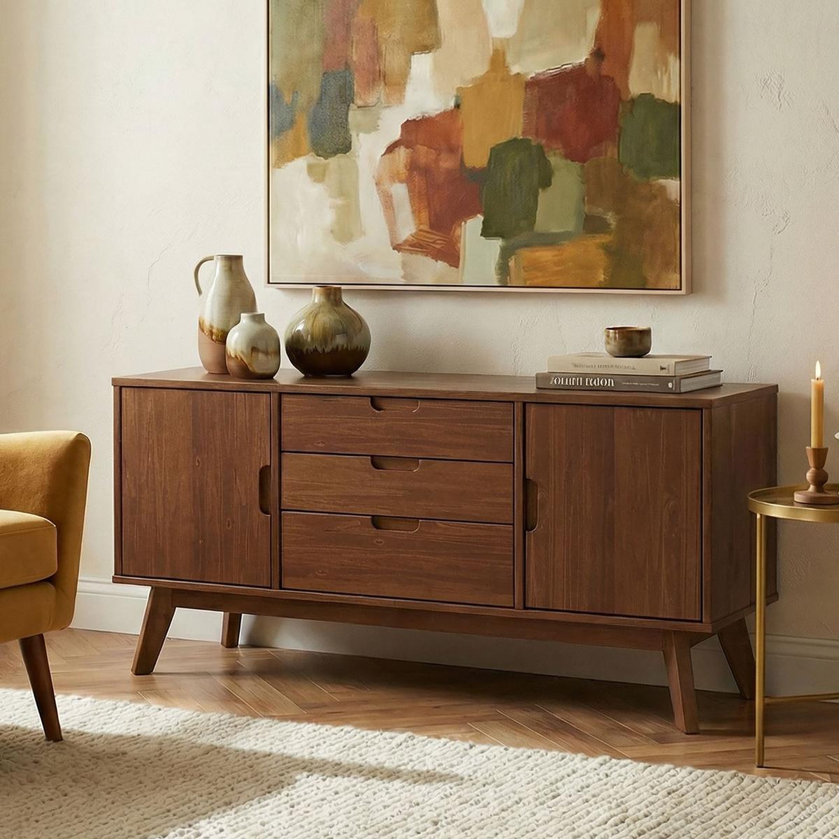 SIDEBOARD TIVOLI dunkelbraun - Dunkelbraun, Holz (145/75/45cm) - IDIMEX