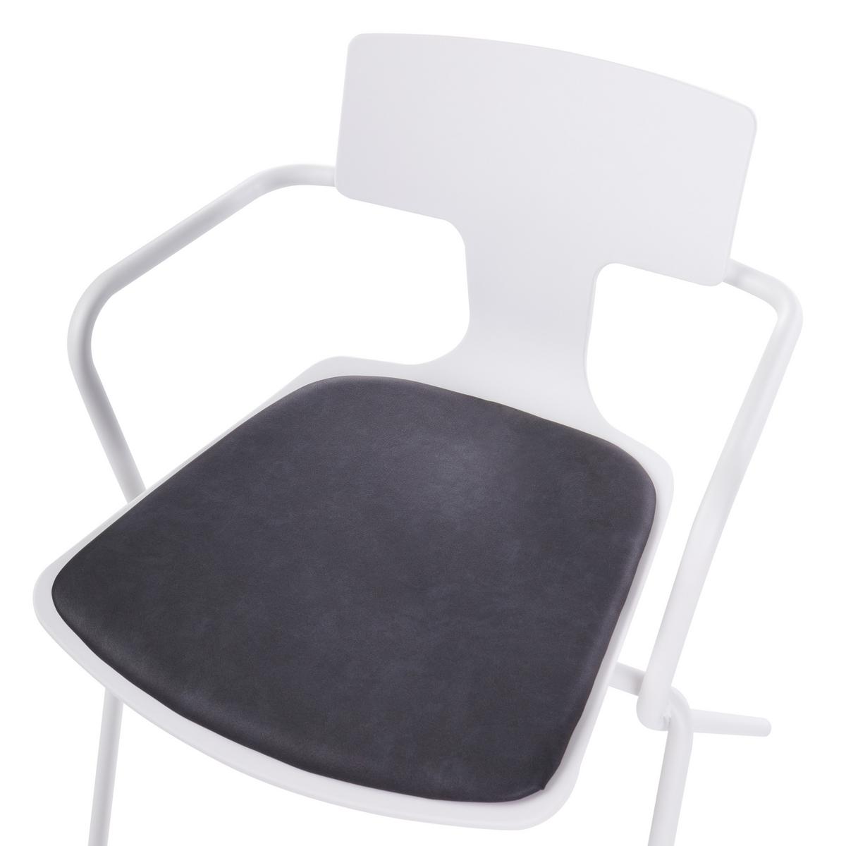 ESSZIMMERSTUHL 2er-Set Weiß Manson - Schwarz/Weiß, Kunststoff (54/70/50cm) - Beliani