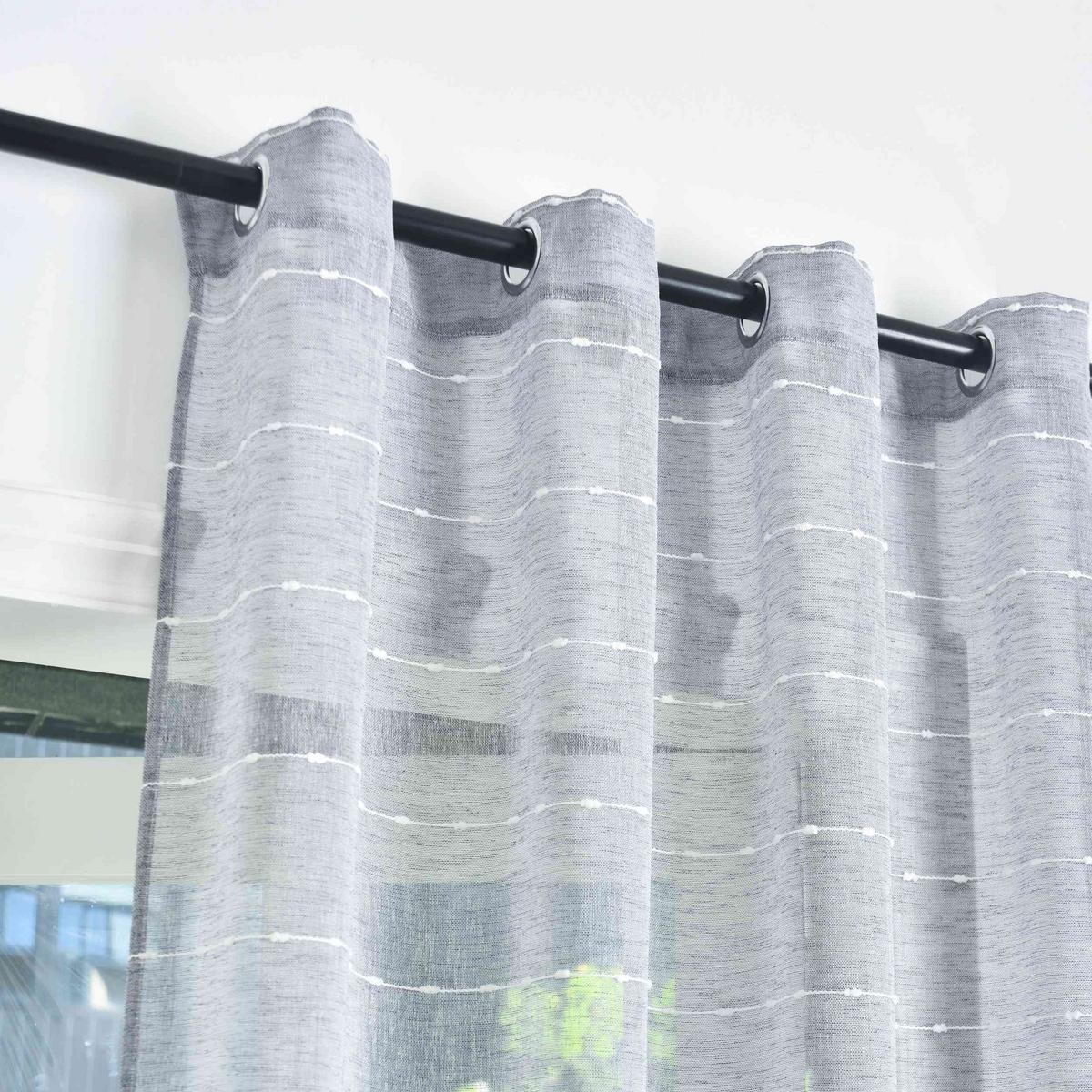 VORHANG 2ER SET »Kassel« HxB 245x140 cm Grau - Grau, Textil (140/245cm) - Gardinenbox