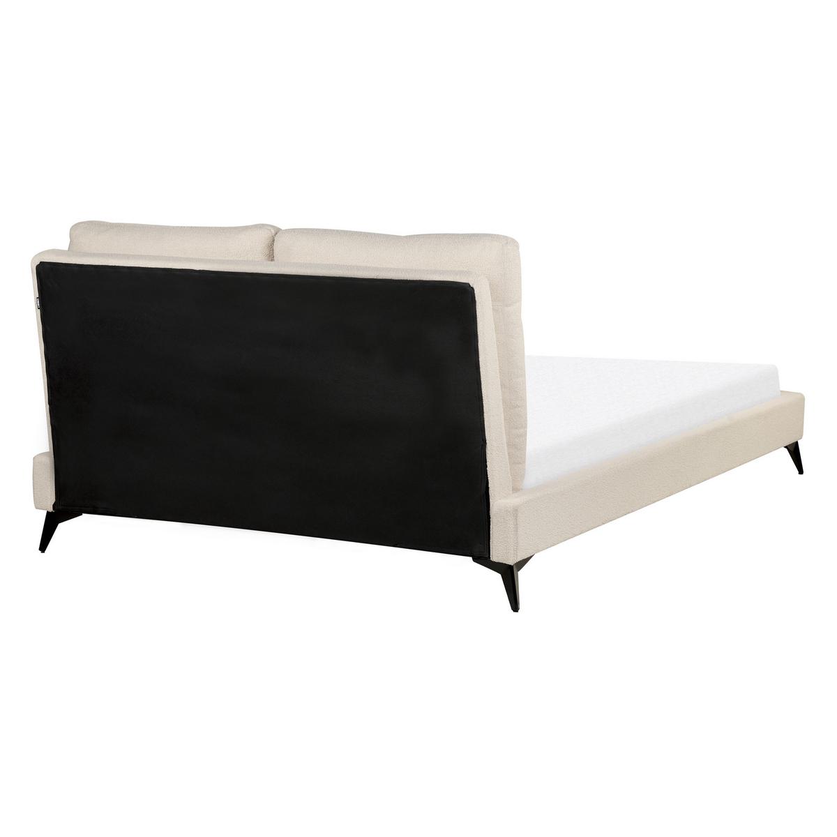 POLSTERBETT 140/200cm Helles Beige Melle - Beige, Textil (140/200cm) - Beliani