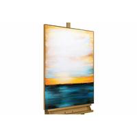 ACRYLBILD HANDGEMALT 60/90 cm - Blau/Gelb, Textil (60/90cm) - KUNSTLOFT