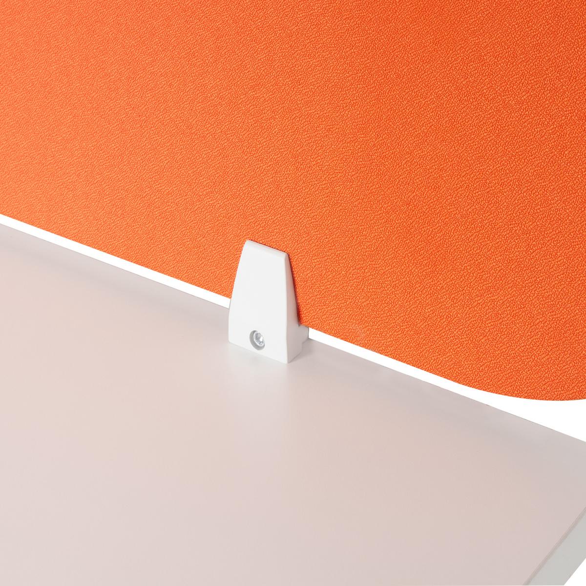SCHREIBTISCHTRENNWAND 160/40 cm Orange Sparky - Orange, Textil (160/40/1cm) - Beliani