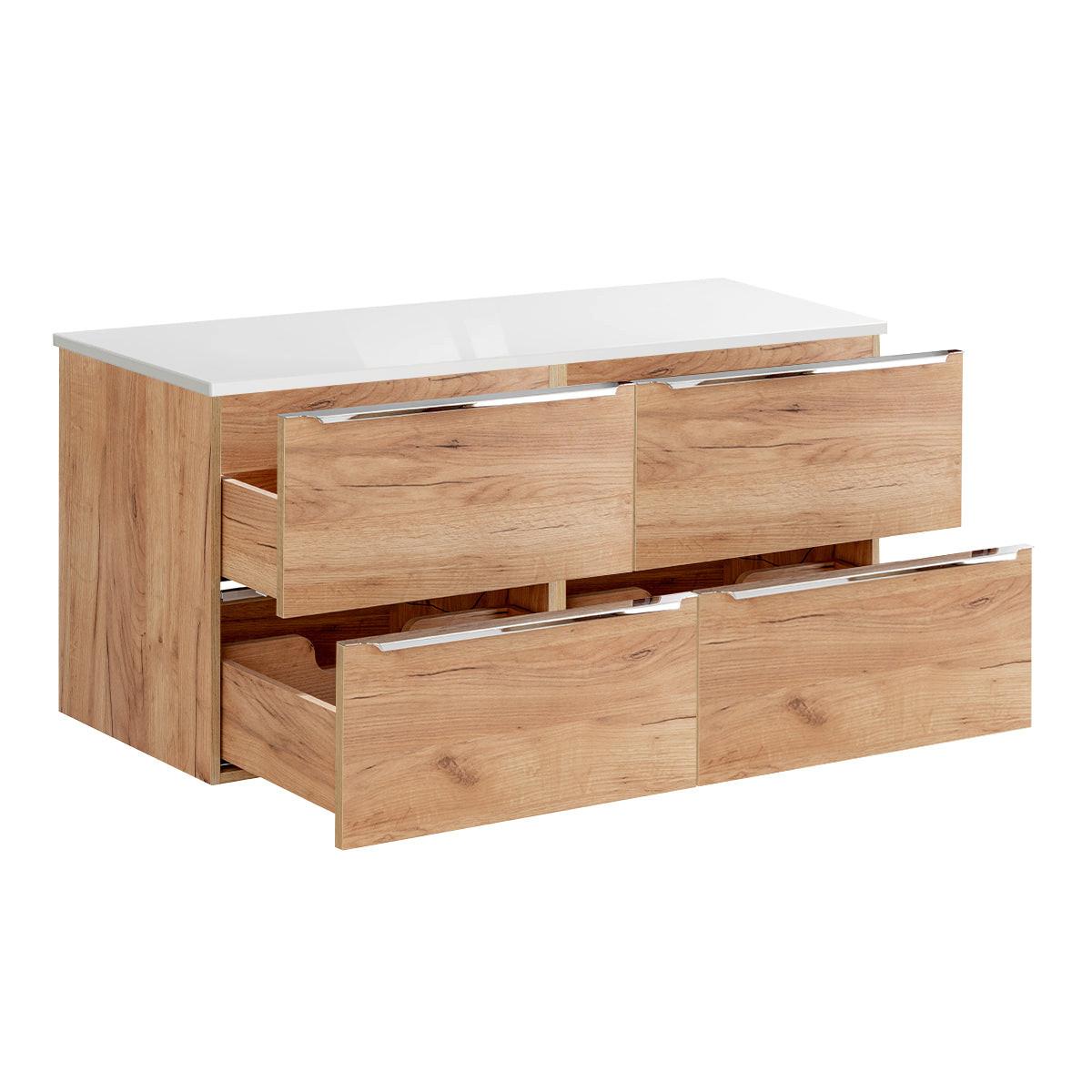 WASCHTISCHUNTERSCHRANK 120.4cm April Holz - Braun/Weiß, Holzwerkstoff (120.4/59/46cm) - Petits-meubles