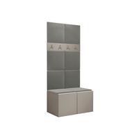 GARDEROBEN-SET Orion IV - Kaschmir/Grau, Holzwerkstoff/Kunststoff (84/186/46cm) - MIRJAN24