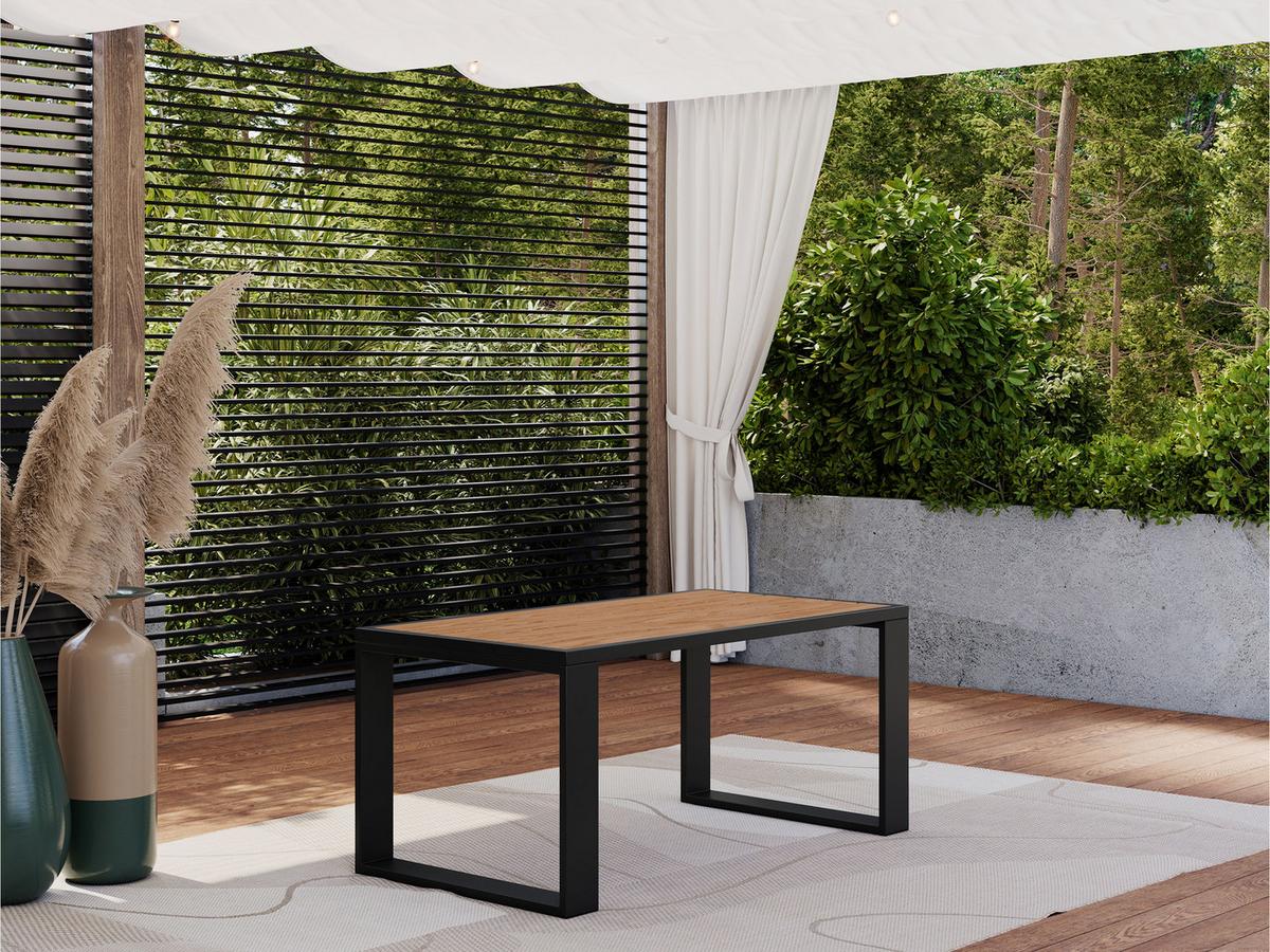 GARTENBEISTELLTISCH Elba - Schwarz - Schwarz, Metall (65/122/55cm) - MKS