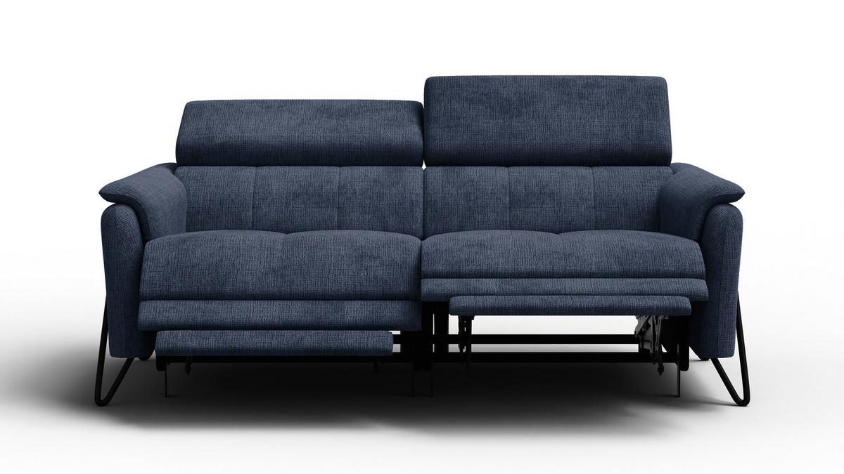 RELAXSOFA RODEN 3-Sitzer, marineblau - Dunkelblau, Holz/Textil (194/82/103cm) - Wozimo