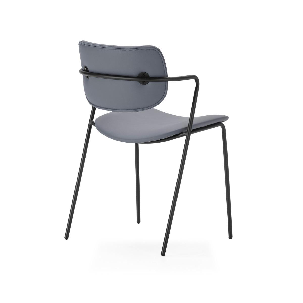 ESSZIMMERSTUHL Maika Grau 49/55/48 cm 2er-Set - Grau, Textil (55/48/49cm) - Calicosy