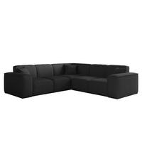 SOFA Celes Premium Stoff Scala - Schwarz, Holzwerkstoff/Textil (246/246cm) - Fun Möbel