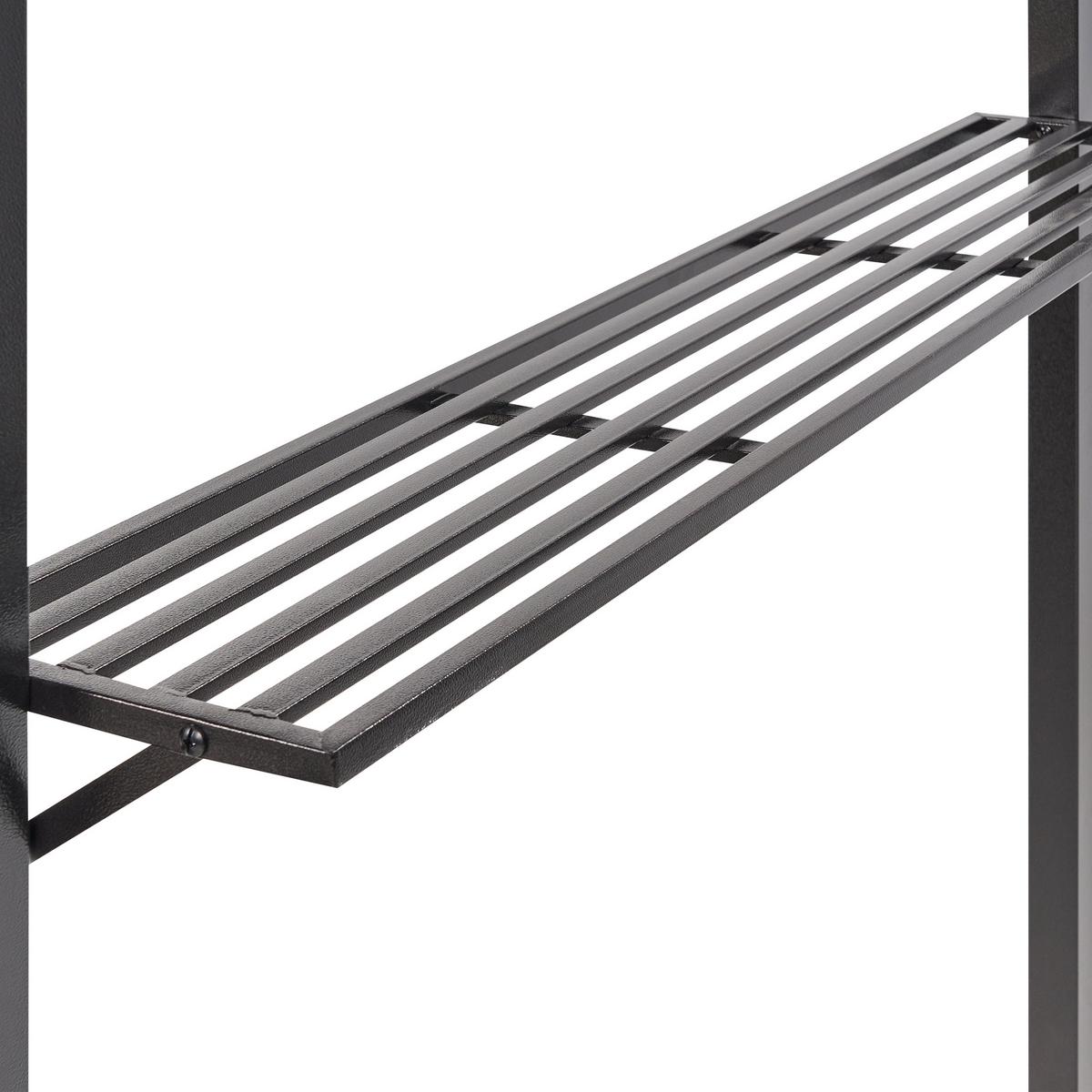 PAVILLON Stahl grau 240/148 cm Naro - Schwarz/Grau, Metall (240/245/148cm) - Beliani